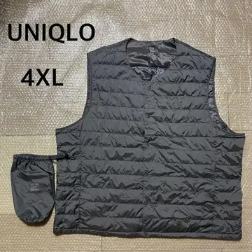 미사용 유니클로 울트라 라이트 다운 컴팩트 V넥 베스트 4XL 그레이