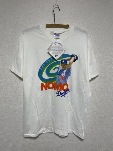90s USA제 노모 히데오 토네이도 투구법 T셔츠 다저스 데드스탁