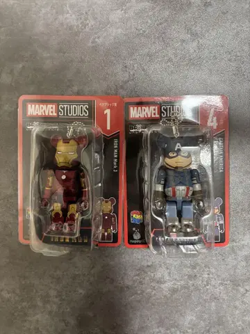 베어브릭 marvel 아이언맨 & 캡틴 아메리카