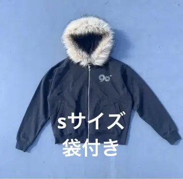 9090girl 퍼 지퍼 후드티 s