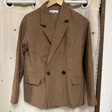 MOUSSY 브라운 테일러드 자켓