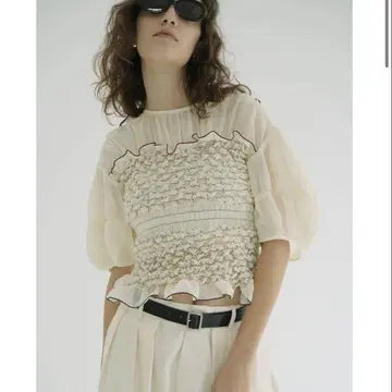 COLOR STITCHED SHIRRING TOPS CLANE