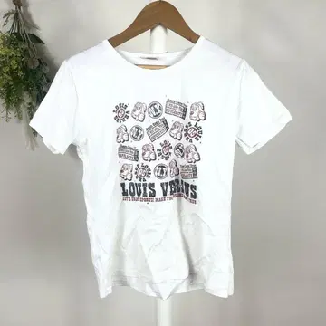 T1139 루이 버서스 갈피 미니T 스톤 갸루 헤이세이 M 면 화이트