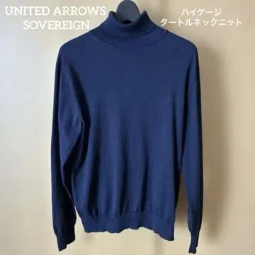 UNITED ARROWS SOVEREIGN 하이 게이지 터틀넥 니트