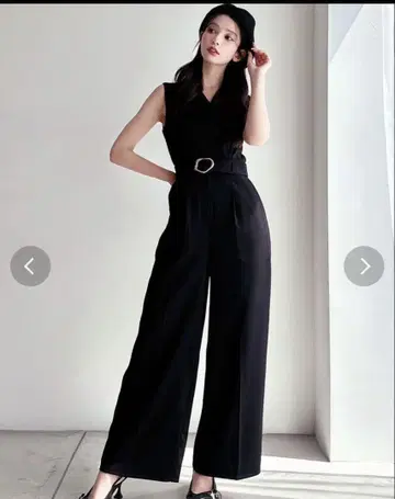RESEXXY 테일러 와이드 콤비네존 블랙 S