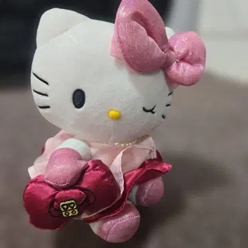 헬로키티 핑크 드레스 봉제 인형