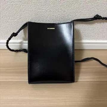 질 샌더 블랙 가죽 숄더백
