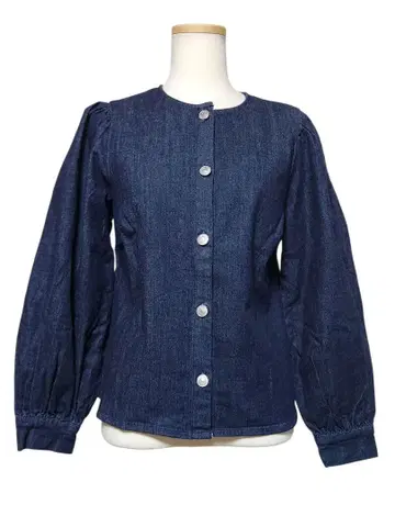 ZARA 퍼프 슬리브 데님 셔츠 자켓