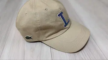 [ 새상품급 ] LACOSTE 베이지 캡 L 자수 58cm