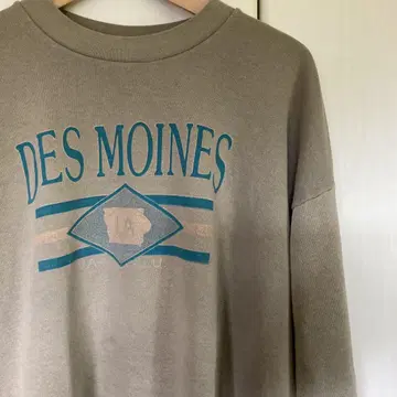 80's VINTAGE JERZEES 스미코미 프린트 맨투맨 리브 블랙