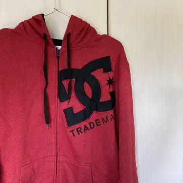 DC SHOE CO 트레이드마크 후드 파카 빨간색