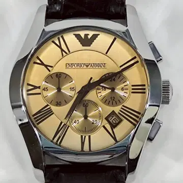 EMPORIO ARMANI 크로노그래프 손목시계 골드