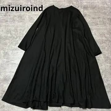 mizuiroind 미즈이로 인드 울 혼방 A라인 크루넥 원피스