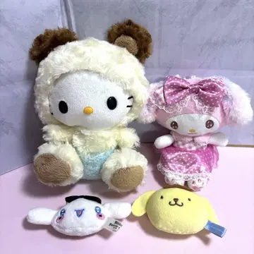 산리오 봉제 인형 마스코트 묶음 판매 4개 세트