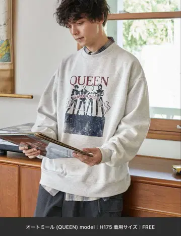 QUEEN 긴팔 맨투맨 속기모