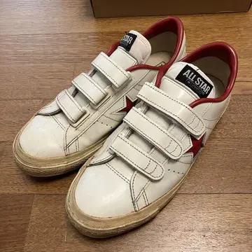 CONVERSE 컨버스 원스타 화이트 레드 가죽 벨크로