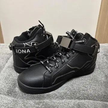 MARK & LONA 블랙 하이컷 스니커즈 골프용 여성용 23cm