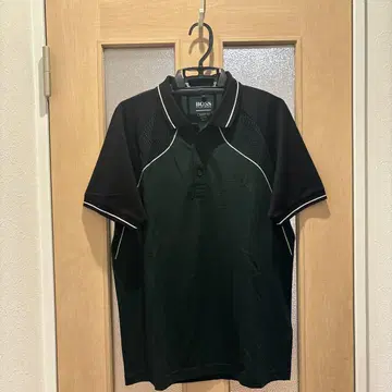 HUGO BOSS 남성용 피케 셔츠 M 블랙/그린