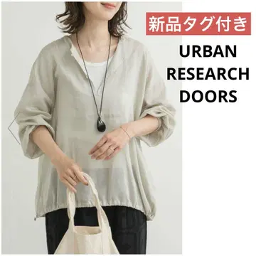 URBAN RESEARCH DOORS 린넨 블렌드 드로스트 튜닉