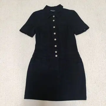 AX Armani Exchange 반팔 미니 원피스 블랙 아르마니