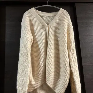 snidel 아이보리 케이블 니트 가디건