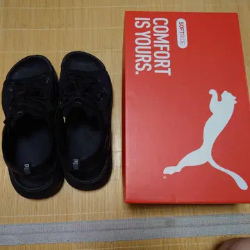 PUMA 블랙 스포츠 샌들 28cm