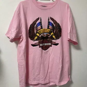 할리데이비슨 핑크 T셔츠 이글