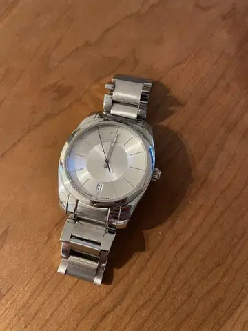 Calvin Klein 실버 아날로그 시계