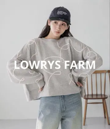 로리즈팜 자수 기모 풀오버 숏
