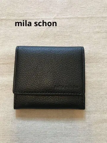 mila schon 코인 케이스 동전 지갑 소가죽 블랙