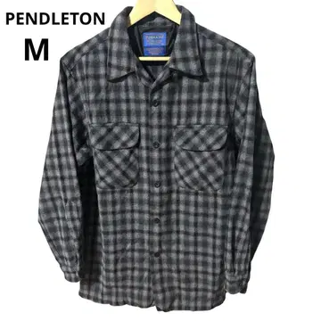 Pendleton 펜들턴 체크 무늬 플란넬 셔츠 M 미국제 울