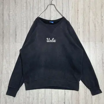 UCLA 자수 로고 래글런 맨투맨 트레이닝복 블랙 빅 루즈 L