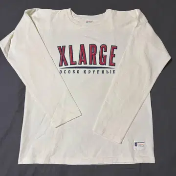 X-LARGE x Champion 화이트 긴팔 티셔츠 XL