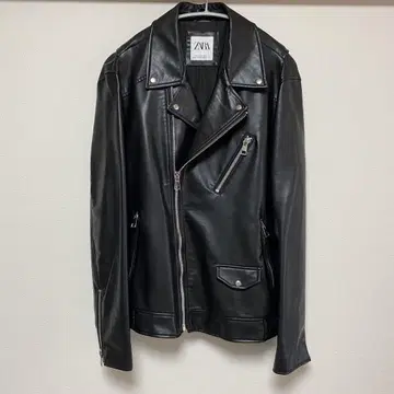 ZARA 인조 가죽 라이더 자켓