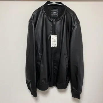 ZARA 인조 가죽 봄버 자켓