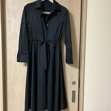블랙 셔츠 원피스 긴팔 플레어 변형