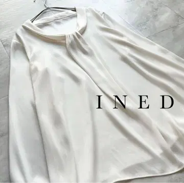 INED 보타이풍 긴팔 블라우스 풀오버 11호 드레이프감