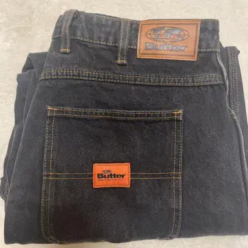 ButterGoods 30/32 배기 타입 블랙 데님