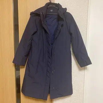 UNIQLO 네이비 다운 자켓 M 롱 코트