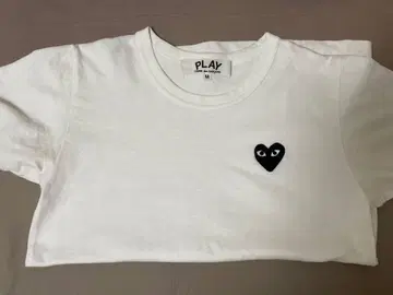 PLAY comme des garons 원 포인트 T셔츠 M 화이트