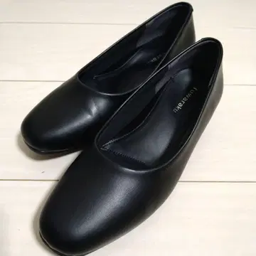 컨디션 최상! fuwaraku 후와라쿠 가죽 펌프스 블랙 23.5cm