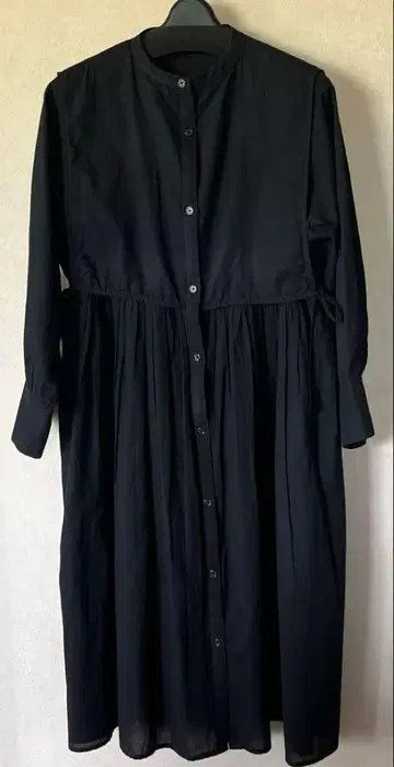 KEIKO KISH 블랙 긴팔 롱 블라우스 원피스