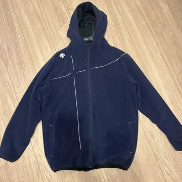 DESCENTE 플리스 후드 자켓 네이비