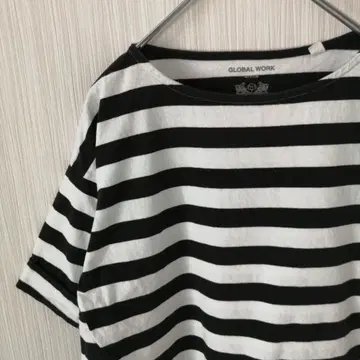 글로벌 워크 T셔츠 반팔 보더 여성용