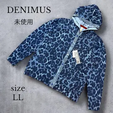 미사용 [ DENIMUS ] 데니마스 후드티 LL 버튼 블루 카모플라주