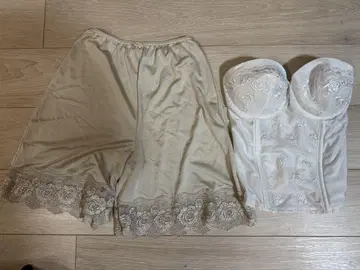 브라이덜 이너 코르셋 브라 & 페티코트 2종 세트