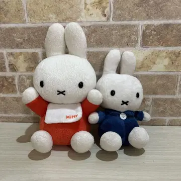 미피 봉제 인형 세트 빨간색 파랑