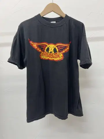 Aerosmith 밴드 T셔츠 파키면 80s
