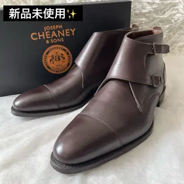 미사용 새상품 CHEANEY 치니 프리맨 더블 몽크 부츠 브라운