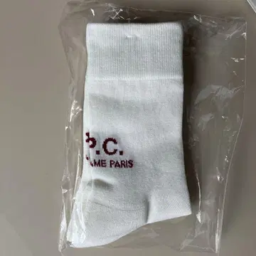 A.P.C 양말 미사용 로고 크림슨 컬러 빨간색 계열